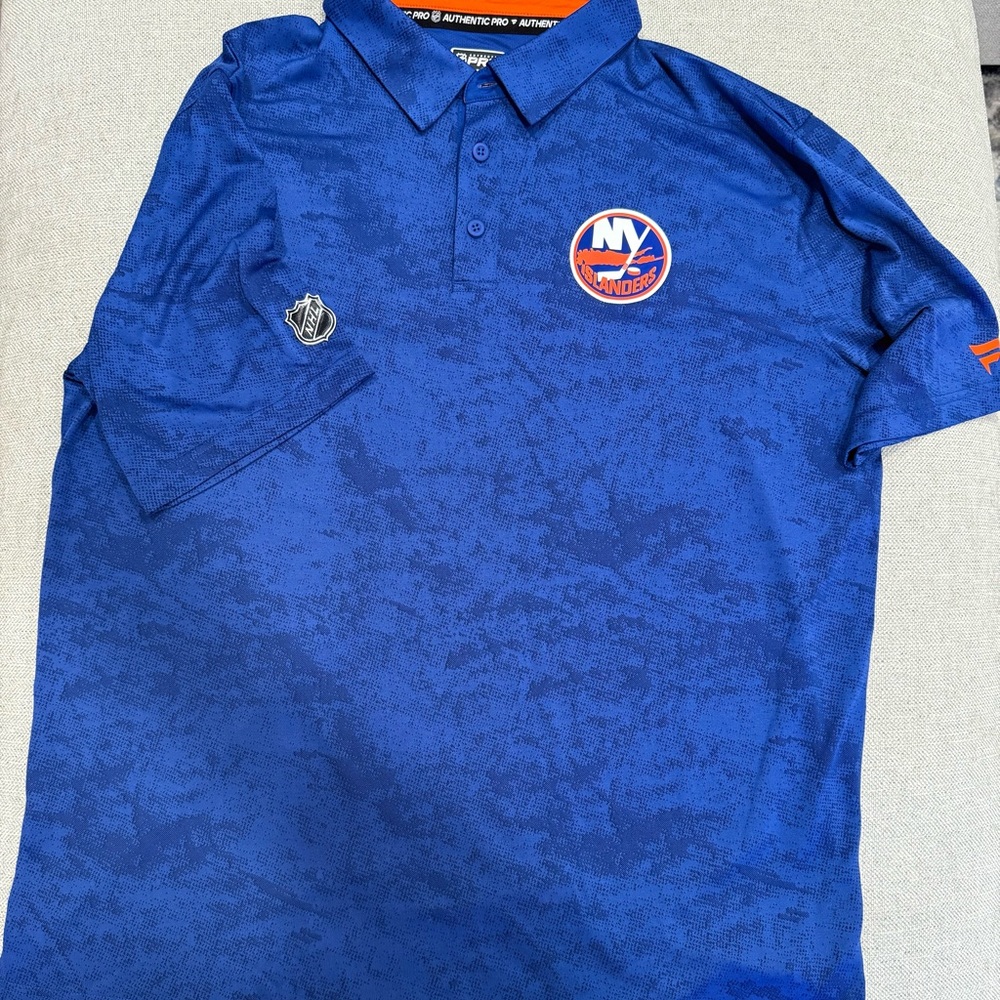 adidas Blue Polo Shirt with Collar and Textured Fabric